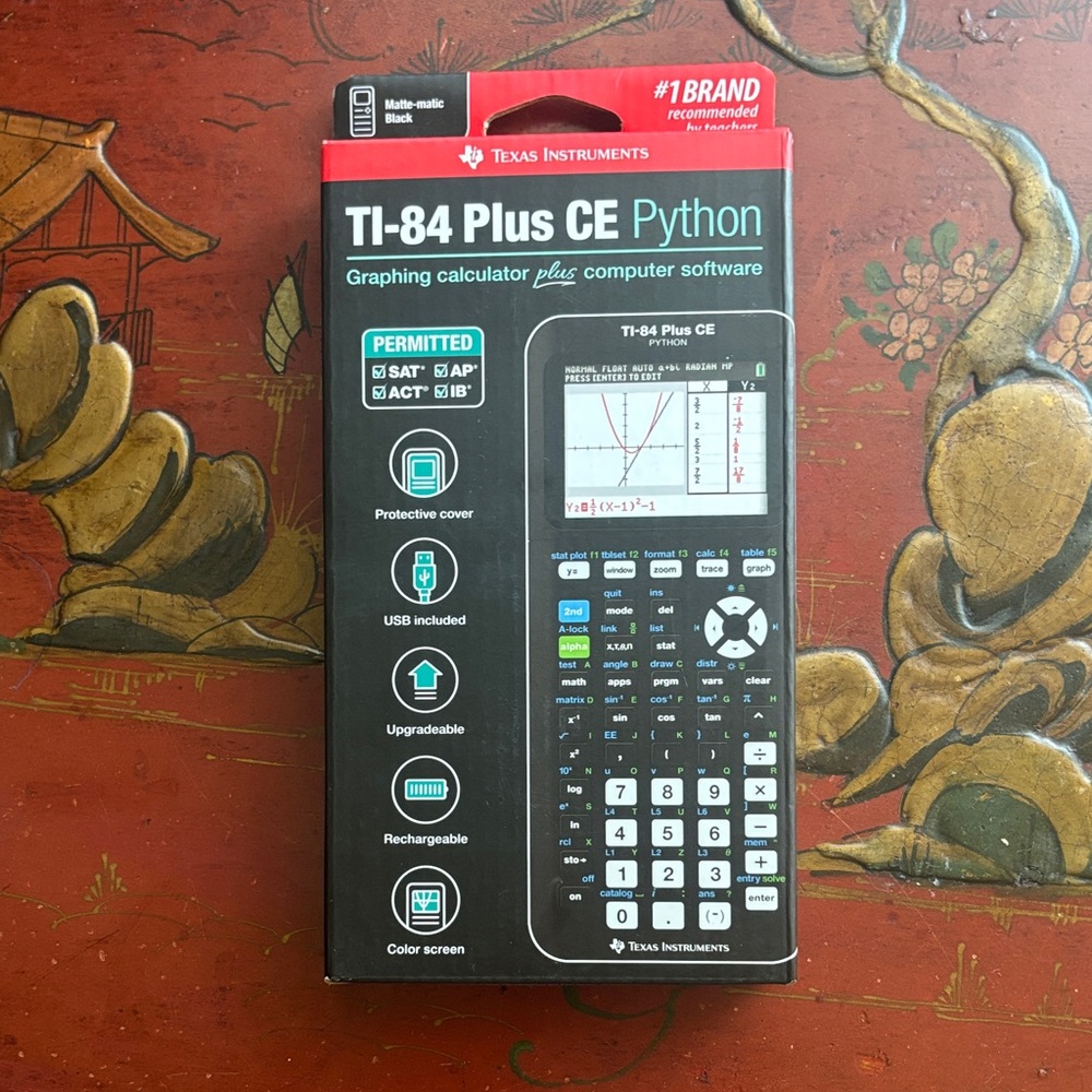 Texas Instruments TI-84 Plus CE Python Graphing Calculator - Black and White